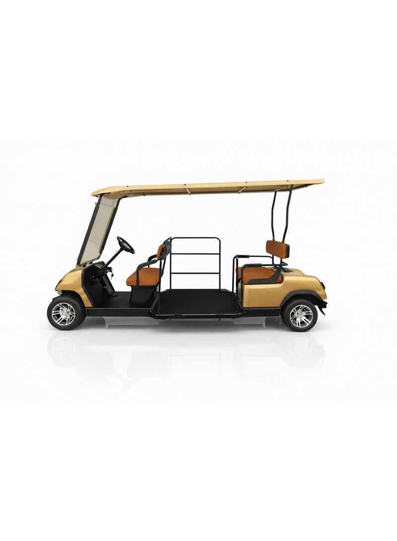 EPIC Handicap Non-Lifted 4-Seater Electric Golf Cart with Lithium Battery 105Ah & Standard Tires |  LSEV (Golden) - Image 2